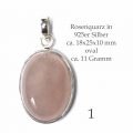 Rosenquarz Edelsteinanhänger Silber 1530101RQZ 1