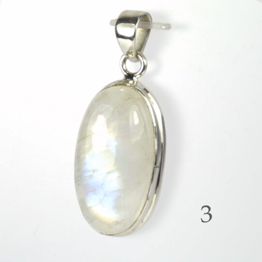 Feiner Mondstein Edelsteinanhänger in 925er Silber