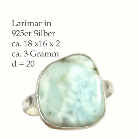 hellblauer Silberring Larimar