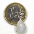 Edelstein Tropfenanhänger Silber Mondstein mit 1-Euro-Stück