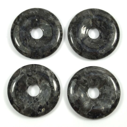 Larvikit Granit Donut Durchmesser ca. 4 cm Bohrung ca. 9 mm