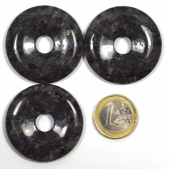 Larvikit Granit Donut Durchmesser ca. 4 cm Bohrung ca. 9 mm