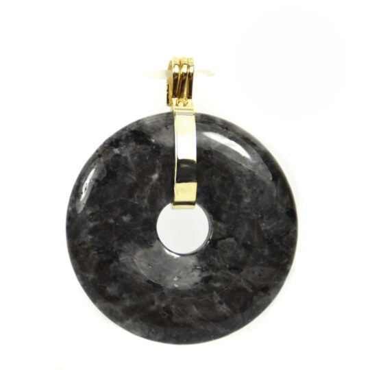 Larvikit Granit Donut Durchmesser ca. 4 cm Bohrung ca. 9 mm