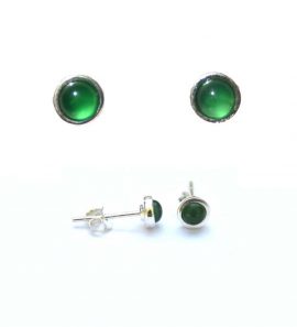 Trommelstein Streifenachat grün gefärbt ca. 2 - 3,5 cm