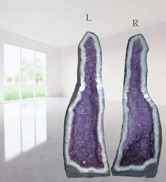Wunderschöne Amethyst Kristalldruse - Paar