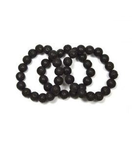 Lava Kugelarmband 6,5 und 12 mm Stretch