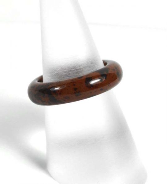 schöner Fingerring aus echtem Mahagoniobsidian