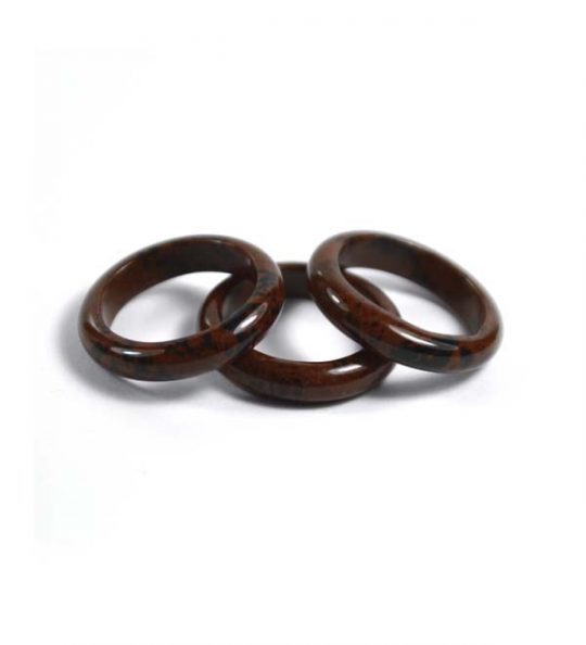 schöner Fingerring aus echtem Mahagoniobsidian