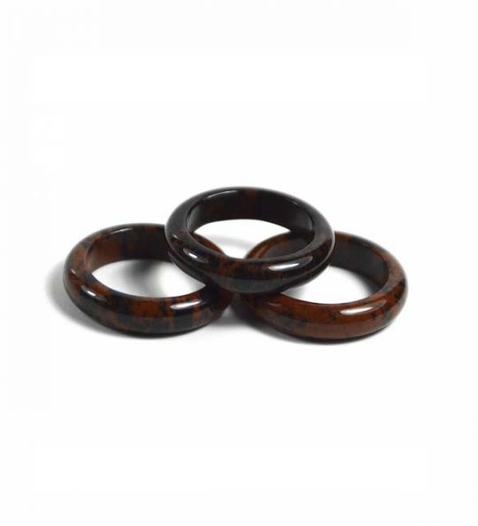 schöner Fingerring aus echtem Mahagoniobsidian