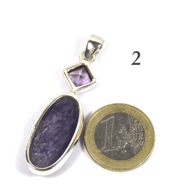 Lila Design Edelsteinanhänger ab