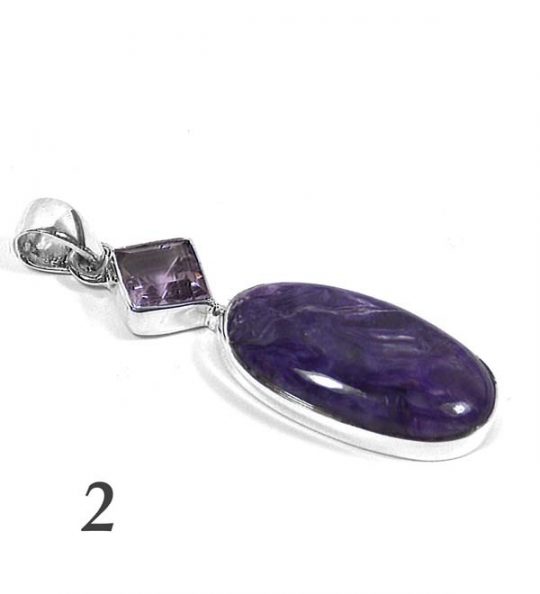 Charoit und Amethyst in 925er Silber