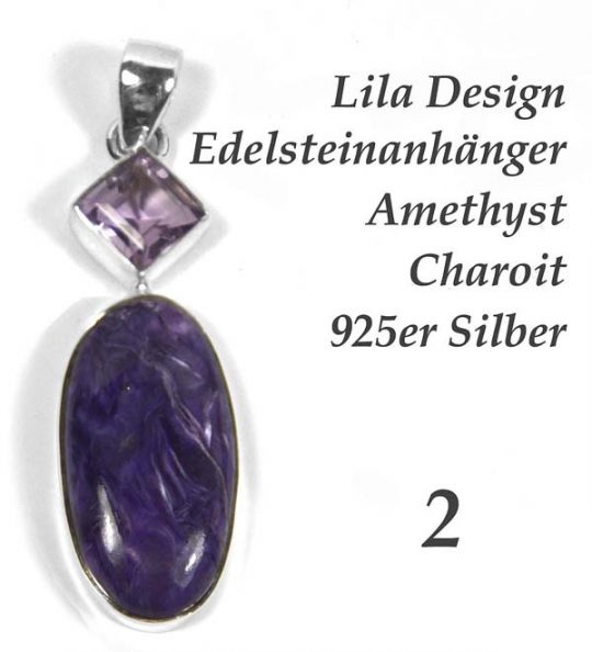 Charoit und Amethyst in 925er Silber
