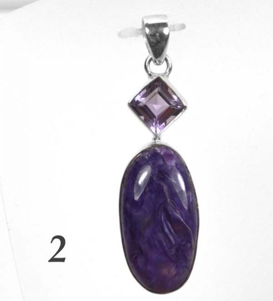 Charoit und Amethyst in 925er Silber