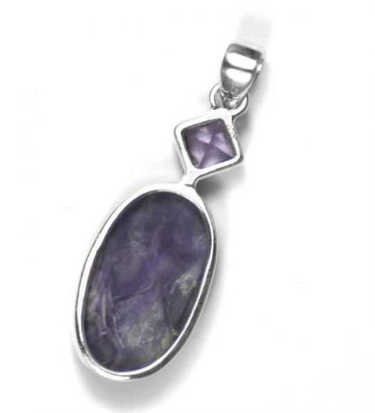 Charoit und Amethyst in 925er Silber