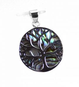 Abalone Silberring Flügel offen