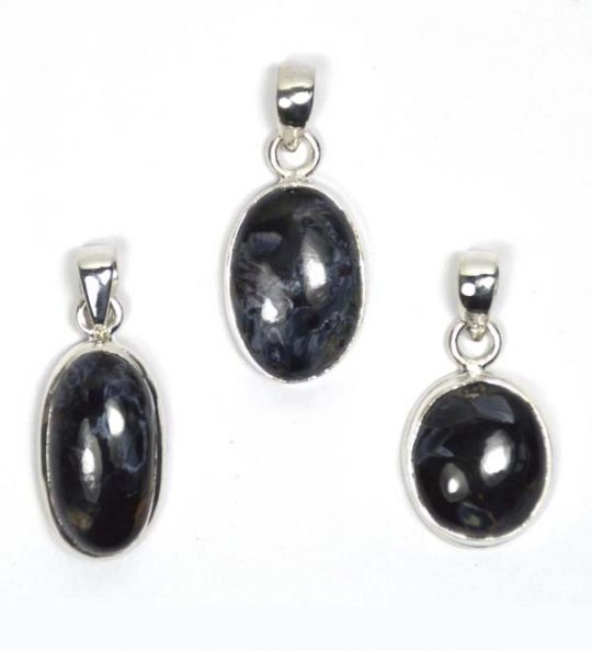 Schöner Edelsteinanhänger Pietersit in 925er Silber