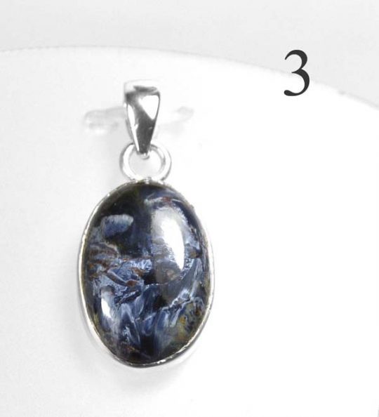 Schöner Edelsteinanhänger Pietersit in 925er Silber