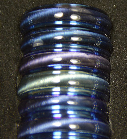 Ring Edelstahl Kunstharz blau Breite ca. 6 mm