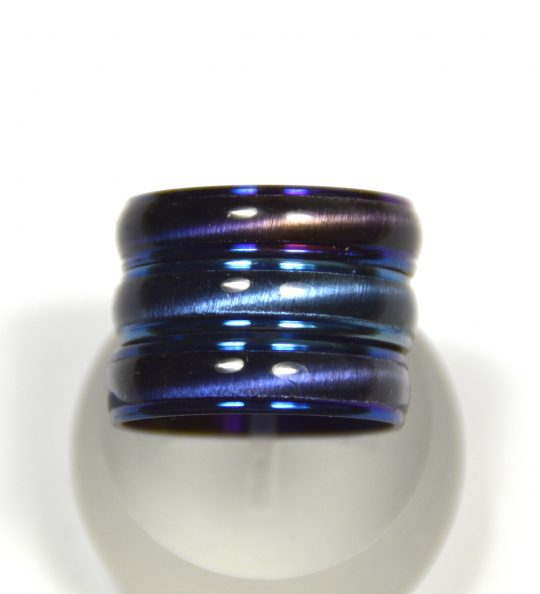 Ring Edelstahl Kunstharz blau Breite ca. 6 mm