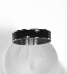 Ring Edelstahl schwarz 17