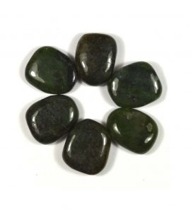 Jade XL Trommelstein gebohrt