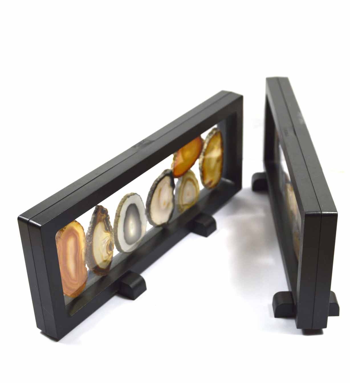 Achatscheiben Schaukasten