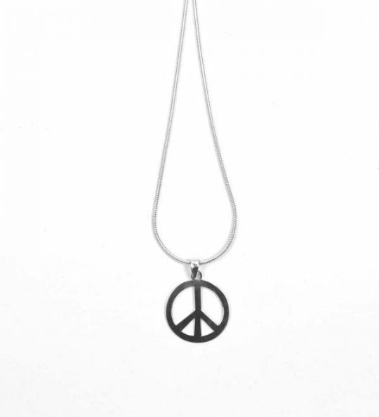 Anhänger Symbol Peace 925 Silber rhodiniert