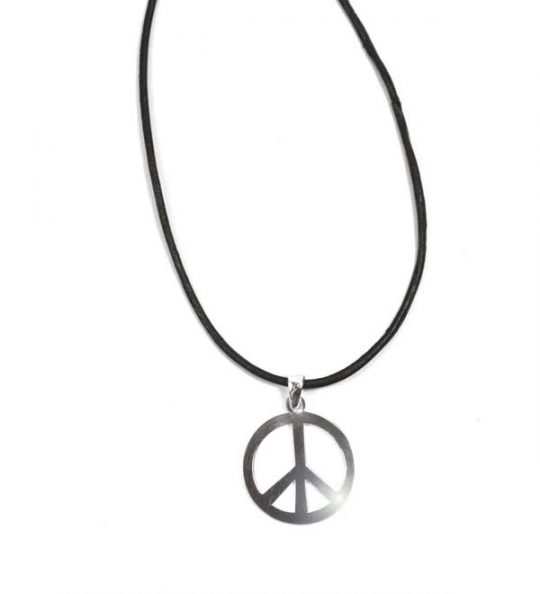 Anhänger Symbol Peace 925 Silber rhodiniert