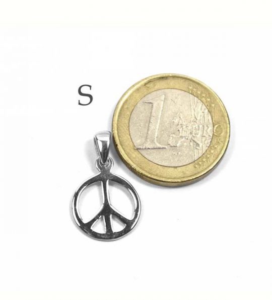 Anhänger Symbol Peace 925 Silber rhodiniert