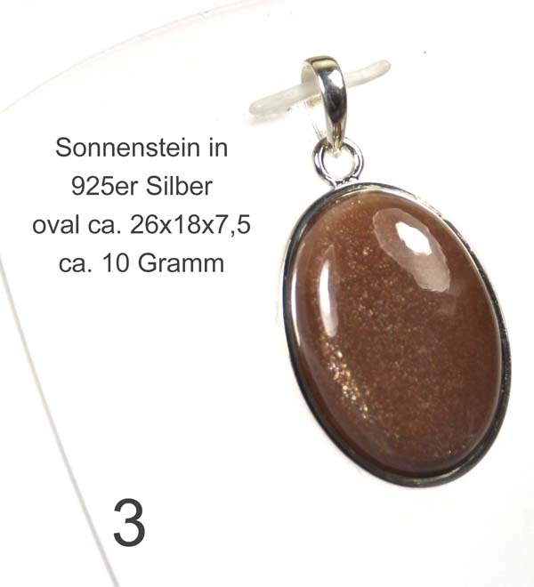 Sonnenstein Edelsteinanhänger