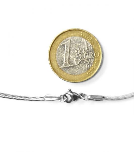 Schlangenkette aus Edelstahl Breite ca. 1,5 mm Länge ca. 45 cm