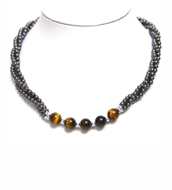 Hämatit-Kugel-Collier