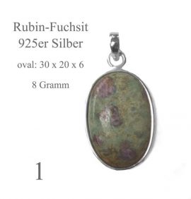 Rubin-Fuchsit Edelsteinanhänger Abbildung 1