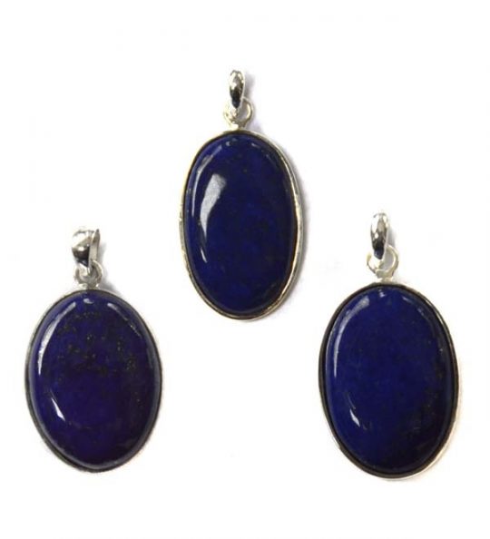 blauer Anhänger Lapislazuli in 925er Silber