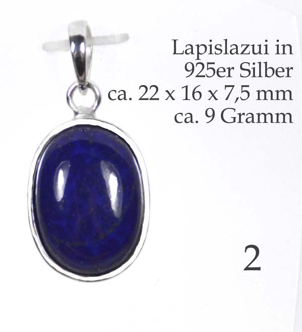 Lapislazuli Edelsteinanhänger Abb. 2