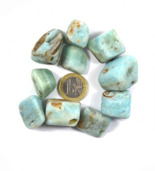 Trommelstein Aragonit blau ca. 1,5 - 3,5 cm