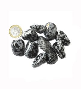 Trommelstein Schneeflockenobsidian