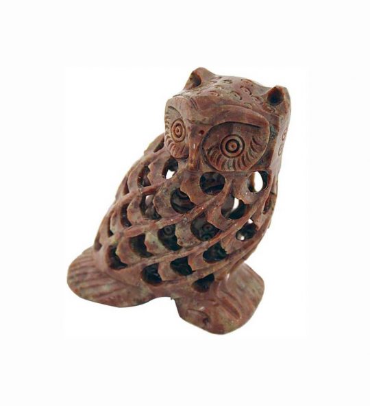 Eule Undercut 5 cm aus Speckstein.