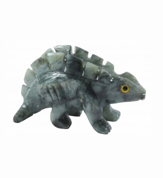 Saurier Stegosaurus aus Speckstein ca. 3,3 cm.