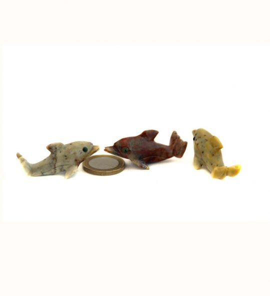 Delfin aus Speckstein ca. 3,3 cm.
