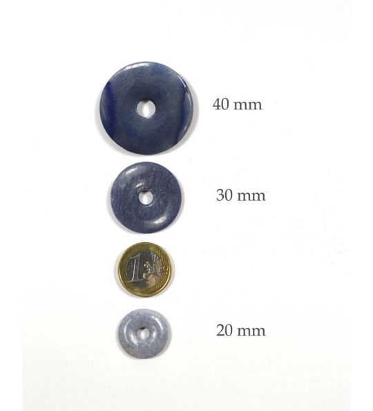 Blauquarz Donut Durchmesser ca. 2 cm Bohrung ca. 5 mm