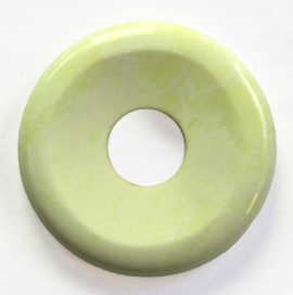 Zitronenchrysopras Donut 40 mm
