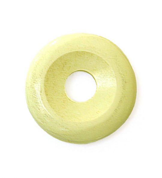 Zitronenchrysopras Donut Durchmesser ca. 3 cm Bohrung ca. 8 mm