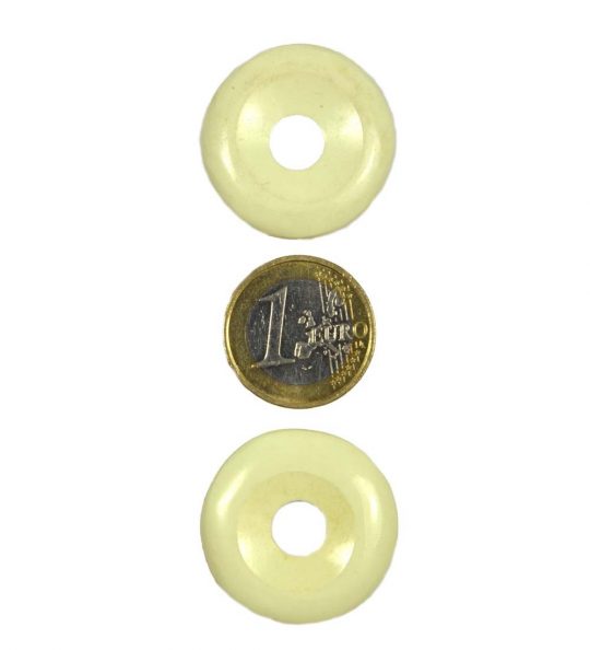 Zitronenchrysopras Donut Durchmesser ca. 3 cm Bohrung ca. 8 mm