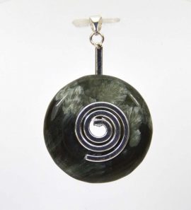 Seraphinit Donut 30 mm an Donuthalter Spirale