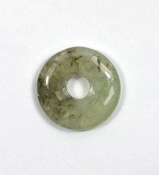 Prehnit Donut Durchmesser ca. 3 cm Bohrung ca. 8 mm