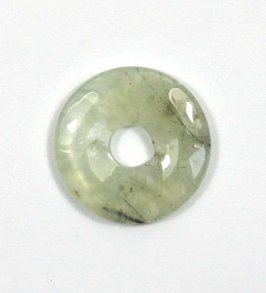 Prehnit Donut Durchmesser ca. 3 cm Bohrung ca. 8 mm