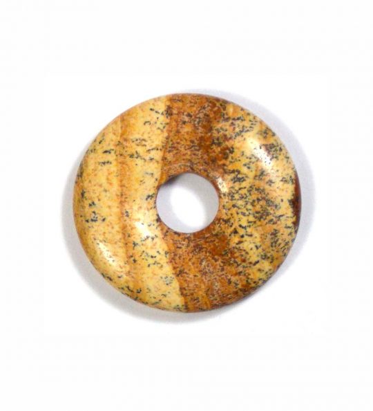 Landschaftsjaspis Donut Durchmesser ca. 3 cm Bohrung ca. 8 mm
