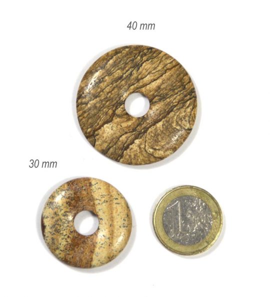 Landschaftsjaspis Donut Durchmesser ca. 3 cm Bohrung ca. 8 mm