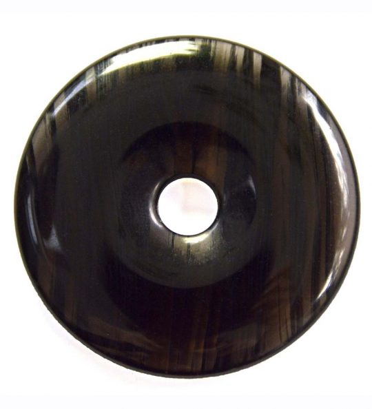 Lamellenobsidian Donut Durchmesser ca. 5 cm Bohrung ca. 9 mm